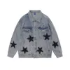 Herrenjacken Full Stars Painted Washed Chaquetas Hombre Baggy Jeans Unisex Jaqueta Masculina Y2K Herbst Outwear Denim Mantel Übergröße 230808