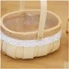 Storage Baskets Woven Basket Picnic Cam Bread Fruit Food Breakfast Flower Display Box Kitchen Orginazer Home Decor Drop Delivery Garde Dhtno