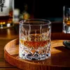 250 ml przezroczysty rzeźbiony whisky Crystal Cup Staromodny wina okulary picia japońskiego Edo Whisky Tubbler Xo Cognak Brandy Beer Mub HKD230809