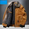 Men's Down Parkas Winter Jackets Plush Thickening Coat Cashmere Cotton Added Clothing Retro Corduroy Motorcycle Jacket 230809