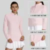 Other Sporting Goods Ladies Tennis Shirt Women's Mid Neck Buttoned Golf Long Sleeve Top UPF 50 Sun Protection Clothing Sportswear Breathable Durable 230808