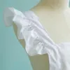 Önlükler W0YF RUFFLES KAPALI RETRO BEYAZ ÖNCE CAKLARI AYARABİLİR VICTORIAN HAID BIB303S