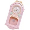 Decorative Objects Figurines pink fairy tale wall clock cute bird ins swing alarm battery princess wind desktop ornaments living room home decora 230809