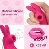 EggsBullets 3IN1 Chupando Lambendo Coelho Vibrando Ponto G Clitóris Vibrador Estimulação de Mamilo Massageador de Língua Brinquedo Sexual para Casal Feminino 230808