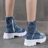 New Autumn Camouflage Mid Calf Boots Sneakers estive da donna in tela Fashion High Tube traspirante con suola spessa Stivaletti locomotiva L230704