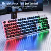 Teclado de membrana de 104 teclas con cable h300, muchos tipos de juegos de iluminación coloridos y oficina para sistemas windows e ios