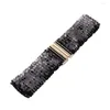 Ceintures Or Boucle Sequin Stretch Ceinture Professionnel 60 cm Eye Catching Disc Élastique Shinny Ceinture Femmes Fille