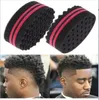 1 pc tresses sales perm style éponge hip hop souffle tête style éponge outil curling cheveux bouclés brosse éponges noires feuille d'étain