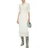 Платье-двойка европейского модного бренда Белый трикотажный костюм с короткими рукавамиITWC