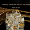 CRYSTAL GLASS VIN GLASSER Guldfolie Drinkware Cocktail Shot Whisky Vodka Beer Mugs Home High-End Set Creative Bar Liquor Cups HKD230809