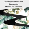 Umbrellas Double Layer Banana Leaves Sunscreen Folding Fashion Color Printing Summer Ladies Sunshade UV Protection Sun Umbrella