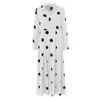 Casual Dresses Autumn Fashion Shirt Dress Women Elegant Polka Dot Vestidos 2023 Chic Bohemian Maxi Holiday Long Sundress OL Kaftan