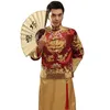 Ropa étnica china, conjuntos de traje Tang tradicional, traje de hombre, traje de dragón bordado, vestido Oriental, Cheongsam de boda para hombre