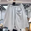 Pantaloncini da uomo Fiamma Ricamo Lettera RRR 123 Coulisse Uomo Donna Elastico in vita Pantaloni vintage Abbigliamento casual