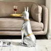 Decoratieve objecten Beeldjes 3D Home decor Doberman hond beeldjes Draagbare koffie hoektafel woonkamer decoratie Koffie Sofa Zijkant 230809