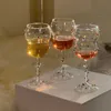 Drinking Glasses Creative Art Sense Wine Glass Color Gem Color Dot Glass Ins Beautiful Gift To Girlfriend French Goblet HKD230809