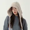 Beanie Skull Caps 2023 Red Bomber Hat Winter Warm Cute Fried Ded Twist Braid Ear Protection Korean Korean Fashion Ski Women S Gorros 230808