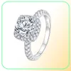 Anello di fidanzamento moissanite a 2 carati gioielli da sposa con diamante sintetico in argento sterling7920292
