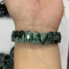 Strand Green Zebra Stone Beads Bracelet Natural Gemstone Diy Jewelry Bangle For Man Woman Gift Wholesale!