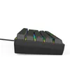 K401 filaire Film clavier 61 touches RGB lumières Type c USB rétro-éclairé clavier ergonomique pour PC ordinateur portable de jeu