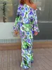 Temel gündelik elbiseler basılı omuz uzun kollu üst etek 2 adet Set Kadın Moda Balıkkası Uzun Etek Takım Sonbahar Yüksek Bel Etekleri 230808