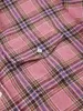 Damesblouses Overhemden Mnealways18 Roze geruite overhemden en tops Dames Streetwear Gingham Casual top met lange mouwen Single-breasted oversized overhemd Dames 230808