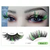 Glitter Eyelashes 25mm Fluffy Streaks Cosplay Lashes Real 3D Mink Hair Makeup Beauty Individual Eyelashes Extension Supply E420