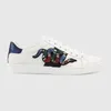 Heren Dames Casual Schoenen Italië Luxe Goud Wit Rood Streep Italië Tiger Snake Sneaker Trainers Bee Geborduurd Wandelen Sport Ace Sneakers Wandelschoeisel 05