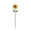 Dekorativa föremål Iron Art Sunflower Rotating Windmill Villa Garden Outdoor Decoration Homestay Metal Crafts 230809