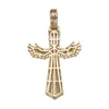 Designer Jewelry Factory Custom Hip Hop Iced out Angel Wings Cross Design Pendant S925 Silver 9k 10k 14k 18k Gold Moissanite Diamond Pendant