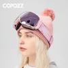 Bonnet/tête de mort casquettes COPOZZ chapeau d'hiver unisexe mode chapeaux chauds bonnet casquettes ski tricoté côtes chapeaux casquette de snowboard pour hommes femmes épais casquette décontractée 230809