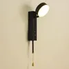 Applique Moderne Creative USB Avec Interrupteur À Glissière LED Lampes De Chevet Noir Or Escalier Allée Lumières