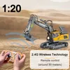 Transformation Toys Robots Children RC 2 4G Fjärrkontroll Excavator Engineering Vehicle Model Car Toy Dump Truck Crawler Bulldozer Boy Kid Gift 120 230808