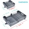 Food Storage Organization Sets Rack expandable Steel Holderdrainb Adjustable Cutlery Drainers Dish With Removable Stainless Drying foldable 230809