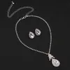 Set di gioielli da sposa TREAZY Simple Bridesmaid Bridal Crystal Waterdrop Choker COLLANA ORECCHINI Set per donna 230808