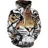 Felpe con cappuccio da uomo Tiger Felpa con cappuccio stampata 3d Tuta da uomo Uomo Autunno Inverno Casual Felpa Pullover Tuta da uomo Set Abbigliamento di moda