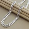 Chaînes de haute qualité 10 MM 20 ''24'' 50 cm 60 cm hommes collier 925 argent lien chaîne colliers pour homme bijoux fête cadeau