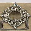 Vintage Copper Brooch Sparkling Diamond Flower 925 Silver Branded Classic Design Brooch Female Luxury Fashion Accessories