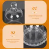 Plates Crystal Glass Cover Transparent Cake Plate Tray Multi-function Dessert Decorative Storage