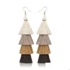 Dangle Chandelier Bohemian 4 Layered Fringed Luxury Ethnic Statement Tassel Earrings Boho Fashion Jewelry For Women Long Drop Delive Dhm2N