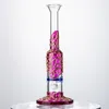 Gaindy Glass Hookahs Unikalny szklany woda Bong Beycomb Perc 9 -calowy prosta rurka Bongs Olej RIGIS RURY WODY RURY 14 mm żeńskie złącze 3 mm grubość z miską