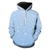 Sweats à capuche pour hommes hiver flocons de neige drôle Cool unisexe adolescents sweats décontracté impression 3D avec capuche vestes surdimensionnés hauts à manches longues