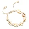 Beaded Bohemian Sea Shell Armband Voor Vrouwen Meisjes Handgemaakte String Rope Seashell Chains Mannen Summer Beach Wrap Bangle Fashion Boho Jewe Dhiof