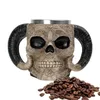 Кубки в форме черепа осьминоги, бокалы, кружки овечьего рога для винного пивного коктейль кофейный чай 3D скелетный смола