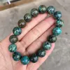 Pulseira turquesa africana natural feita à mão com miçangas para ioga, amuleto de cura para homens e mulheres