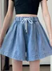 Women's Shorts SURMIITRO M-6XL Plus Size Denim Women 2023 Summer Korean Fashion Blue Casual High Waist Short Pants Jeans Female