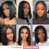 Short Straight Bob Wig Brazilian Human Hair Bob Wig for Women13x4 Transparent Lace Front Human Hair Wigs Pre Plucked