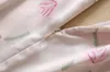 2023 Summer Pink Floral Print Panelled Dress Long Sleeve V-Neck Midi Casual Dresses A3Q102217