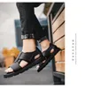 Open Toe Leather Summer S Men Sandals Casual Soft Bottom Non Slip Breathable Were Resistant Fashionable Beach oft lip