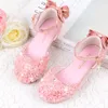 Scarpe piatte Neonate Glitter strass per bambini Princess Pink Toddlers Festa di compleanno scintillante Natale Halloween